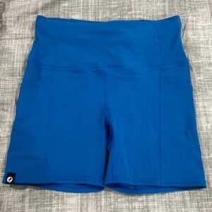 Oiselle Pocket Jogger Running Shorts Teal Blue